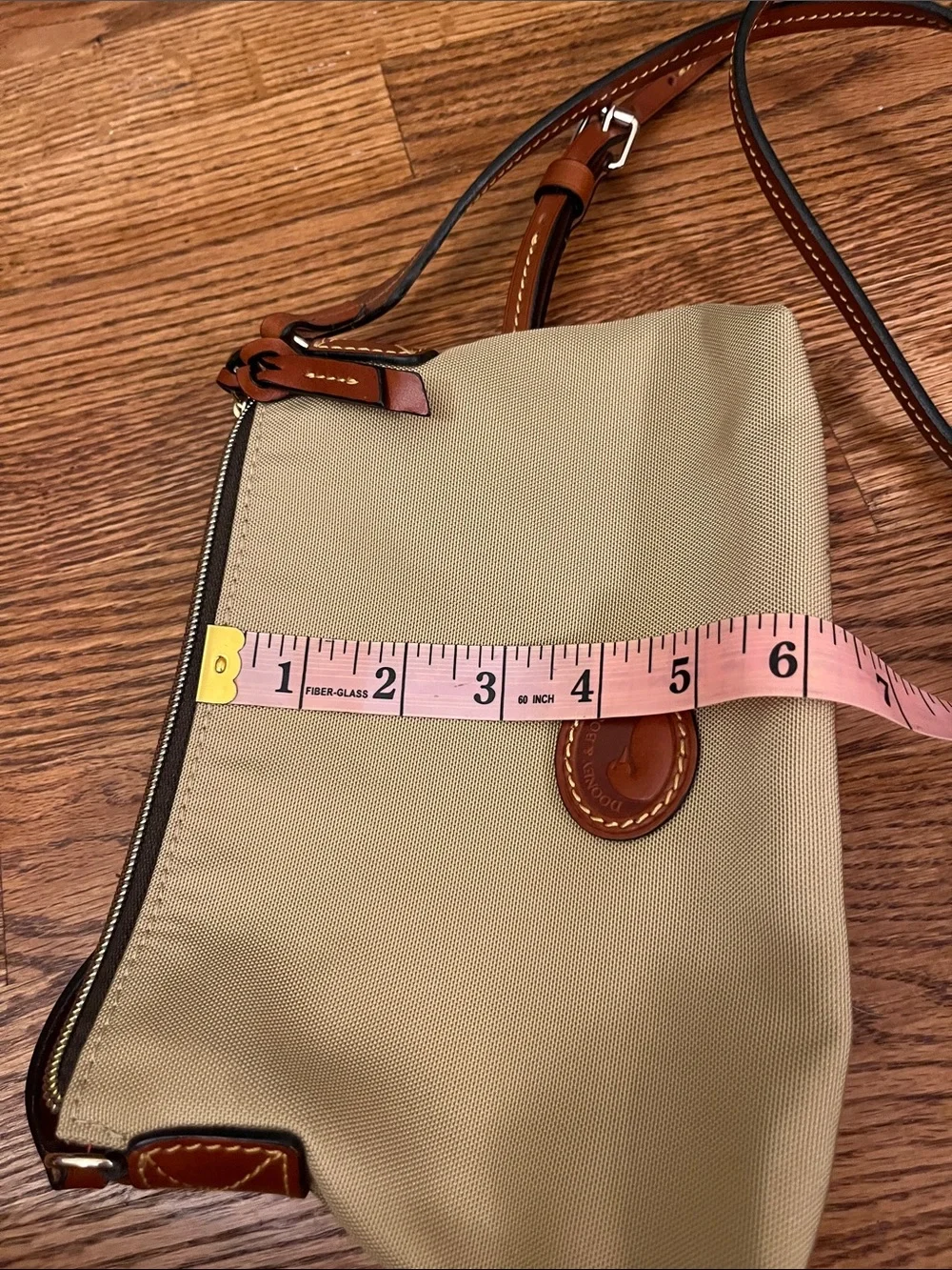 Dooney & Bourke Khaki Nylon Crossbody Pouchette Bag